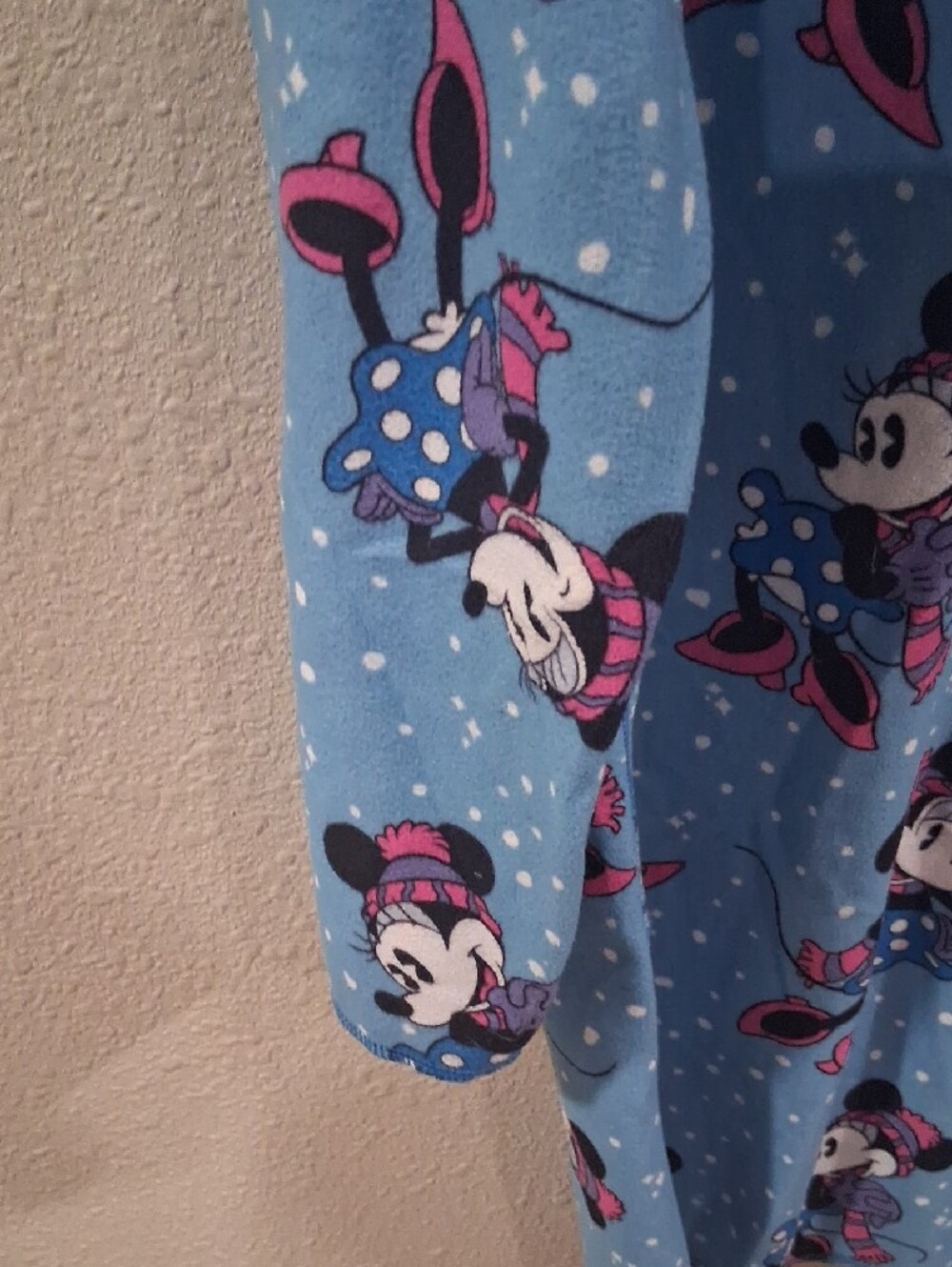 Disney Light Blue Minnie Mouse Polka Nightshirt with Pink Accents - Picture 3 of 5